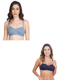 Women Everyday Half Cup Padded Bra (Pack Of 2)