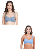 Women Everyday Half Cup Padded Bra (Pack Of 2)