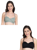 Women Everyday Half Cup Padded Bra (Pack Of 2)