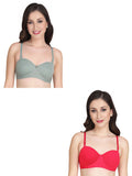 Women Everyday Half Cup Padded Bra (Pack Of 2)