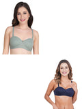 Women Everyday Half Cup Padded Bra (Pack Of 2)