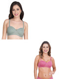 Women Everyday Half Cup Padded Bra (Pack Of 2)