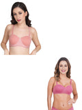 Women Everyday Half Cup Padded Bra (Pack Of 2)