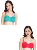 Women Everyday Half Cup Padded Bra (Pack Of 2)