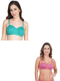 Women Everyday Half Cup Padded Bra (Pack Of 2)