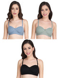 Women Everyday Half Cup Padded Bra (Pack Of 3)