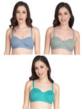 Women Everyday Half Cup Padded Bra (Pack Of 3)