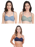 Women Everyday Half Cup Padded Bra (Pack Of 3)