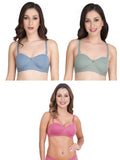 Women Everyday Half Cup Padded Bra (Pack Of 3)