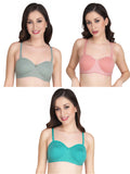 Women Everyday Half Cup Padded Bra (Pack Of 3)