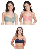 Women Everyday Half Cup Padded Bra (Pack Of 3)