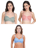 Women Everyday Half Cup Padded Bra (Pack Of 3)