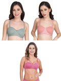 Women Everyday Half Cup Padded Bra (Pack Of 3)