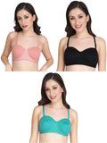 Women Everyday Half Cup Padded Bra (Pack Of 3)