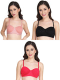 Women Everyday Half Cup Padded Bra (Pack Of 3)