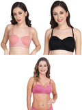 Women Everyday Half Cup Padded Bra (Pack Of 3)