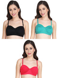 Women Everyday Half Cup Padded Bra (Pack Of 3)