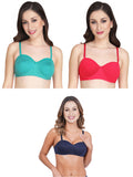 Women Everyday Half Cup Padded Bra (Pack Of 3)