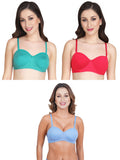 Women Everyday Half Cup Padded Bra (Pack Of 3)