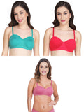 Women Everyday Half Cup Padded Bra (Pack Of 3)