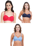 Women Everyday Half Cup Padded Bra (Pack Of 3)