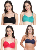 Women Everyday Half Cup Padded Bra (Pack Of 4)
