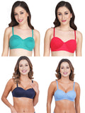 Women Everyday Half Cup Padded Bra (Pack Of 4)