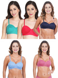 Women Everyday Half Cup Padded Bra (Pack Of 5)