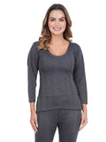 Liigne Women's Cotton Blend Thermal 3/4th Sleeves Top