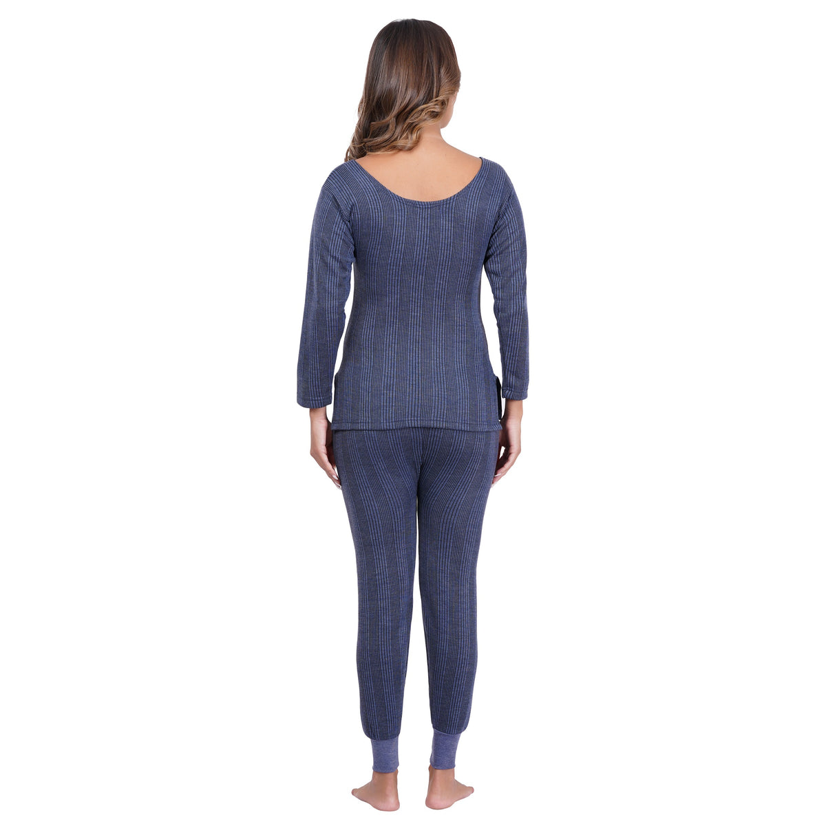 Women's Cotton Blend 3/4th Sleeves Top and Bottom Thermal Set