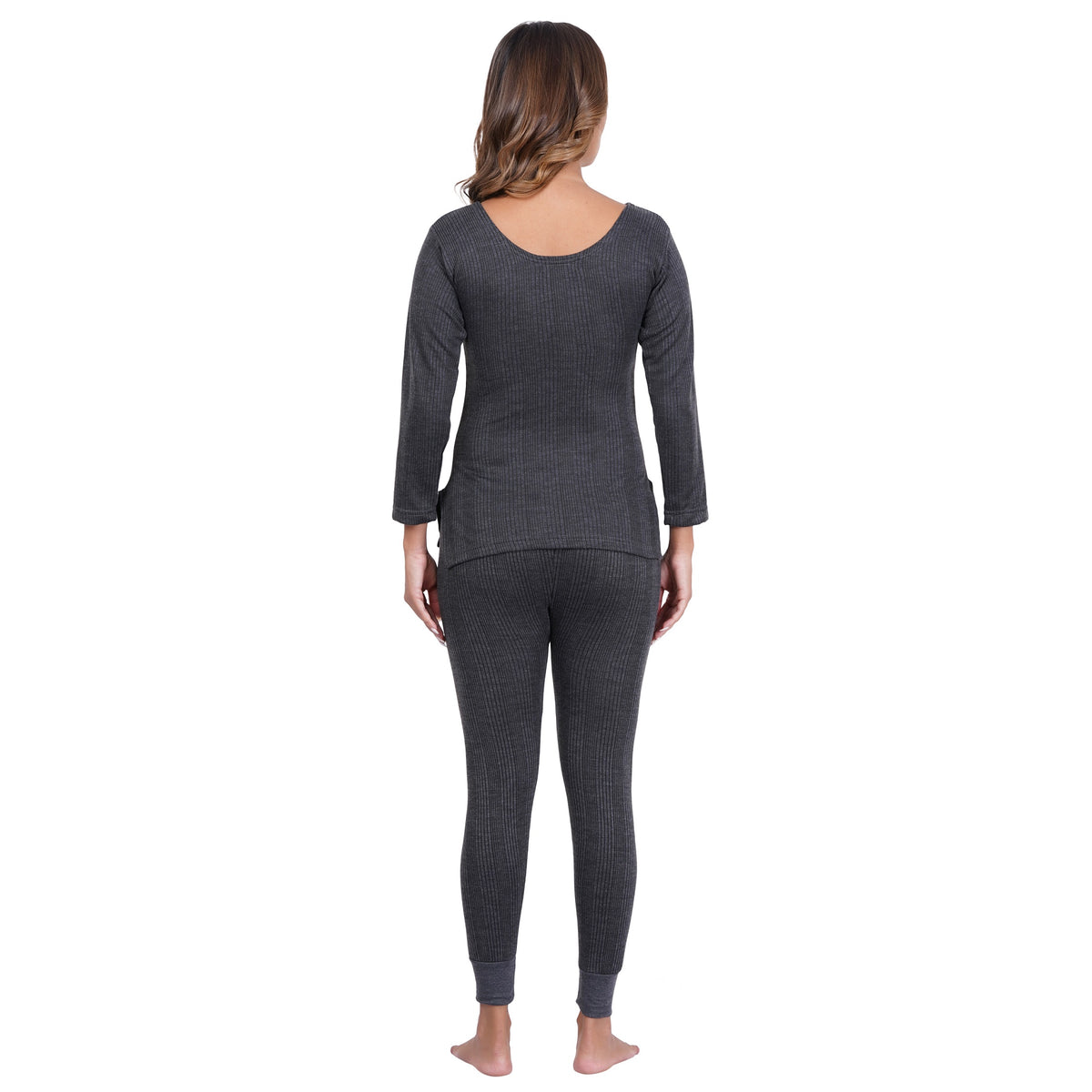 Women's Cotton Blend 3/4th Sleeves Top and Bottom Thermal Set