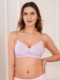 Transparent Strap Printed Padded Bra (Pack Of 1)