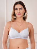 Transparent Strap Printed Padded Bra (Pack Of 1)