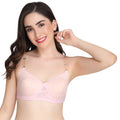 Transparent Strap Printed Padded Bra (Pack Of 1)