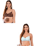 Transparent Strap Printed Padded Bra (Pack Of 2)
