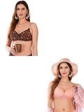 Transparent Strap Printed Padded Bra (Pack Of 2)