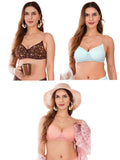 Transparent Strap Printed Padded Bra (Pack Of 3)