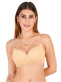 Women Everyday Padded Bra with Transparent And Bra Color Strap (VCTSSPB6304)