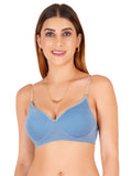 Women Everyday Padded Bra with Transparent And Bra Color Strap (VCTSSPB6309)