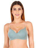 Women Everyday Padded Bra with Transparent And Bra Color Strap (VCTSSPB6310)