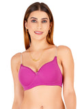 Women Everyday Padded Bra with Transparent And Bra Color Strap (VCTSSPB6316)