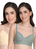 Liigne Women Everyday Non Padded Bra (Pack Of 2)