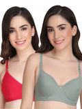 Liigne Women Everyday Non Padded Bra (Pack Of 2)