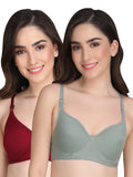 Liigne Women Everyday Non Padded Bra (Pack Of 2)