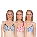 Liigne Animal Print Bra For Women (Pack Of 3) - Liigne