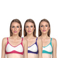 Liigne Bra With Light Melange Design For Women (Pack Of 3) - Liigne