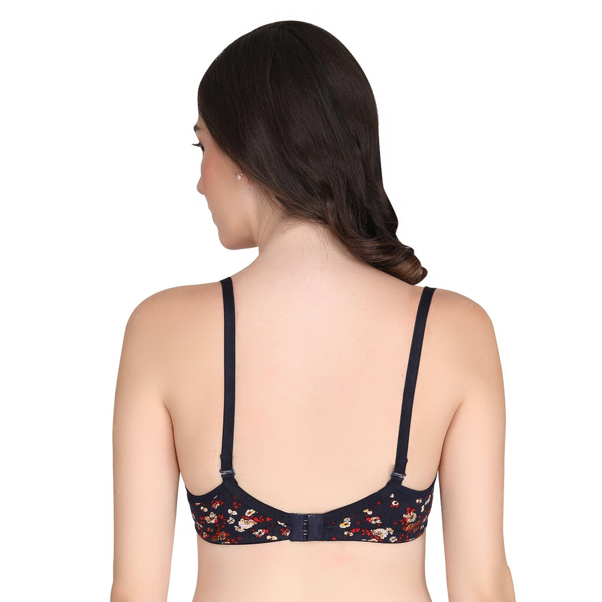 Liigne Dark Base Flower Printed Everyday Padded Bra - Liigne