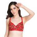 Liigne Dark Base Flower Printed Everyday Padded Bra - Liigne