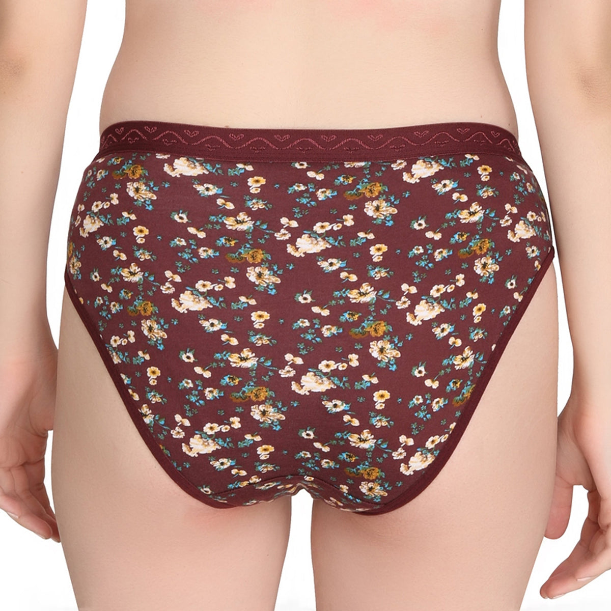 Liigne Dark Base Flower Printed Everyday Padded Panty - Liigne