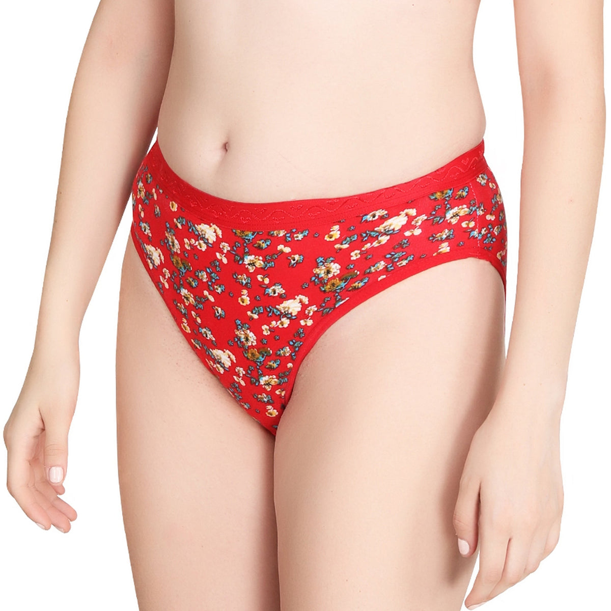 Liigne Dark Base Flower Printed Everyday Padded Panty - Liigne